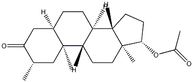 17β-Acetyloxy-2β-methyl-5β-androstan-3-one Struktur