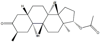 17β-(Acetyloxy)-2α-methyl-5α-estran-3-one Struktur