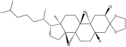 2α-Chloro-5α-cholestan-3-one 1,2-ethanediyl acetal Struktur