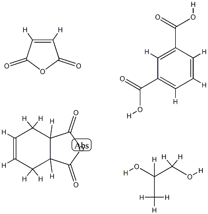 1,3-Benzenedicarboxylic acid, polymer with 2,5-furandione, 1,2-propanediol and 3a,4,7,7a-tetrahydro-1,3-isobenzofurandione 1,3-benzenedicarboxylic acid, polymer with 2,5-furandione, 1,2-propanediol and 3a,4,7,7a-tetrahydro-1,3-isobenzofurandione 1,3-benzenedicarboxylic acid, polymer with2,5-furandione, 1,2-propanediol and3a,4,7,7a-tetrahydro-1,3-isobenzofurandione 1,3-Benzenedicarboxylic acid,polymer with 2,5-furandione,1,2-propanediol and 3a,4,7,7a-tetrahydro-1,3-isobenzofurandione Struktur