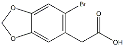 (6-BroMo-benzo[1,3]dioxol-5-yl)-aceticacid Struktur