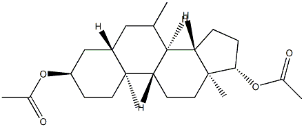 7-Methyl-5α-androstane-3α,17β-diol 3,17-diacetate Struktur