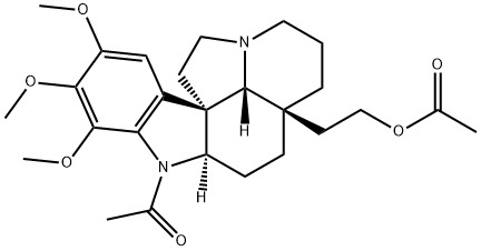 1-Acetyl-15,16,17-trimethoxyaspidospermidin-21-ol acetate Struktur