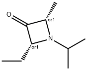 3-Azetidinone,2-ethyl-4-methyl-1-(1-methylethyl)-,(2R,4S)-rel-(9CI) Struktur