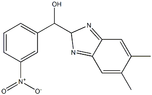 5,6-Dimethyl-α-(3-nitrophenyl)-2H-benzimidazole-2-methanol Struktur