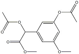 α,3-Bis(acetyloxy)-5-methoxybenzeneacetic acid methyl ester Struktur