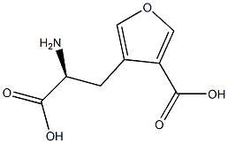 (S)-α-Amino-4-carboxy-3-furanpropionic acid Struktur