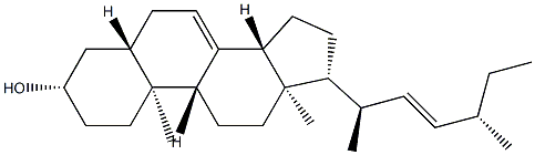 (22E,24S)-27-Nor-5α-ergosta-7,22-dien-3β-ol Struktur