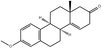 (8α)-3-Methoxy-D-homoestra-1,3,5(10),14-tetren-17-one Struktur