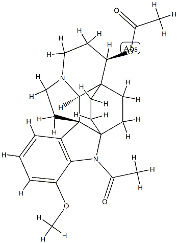 1-Acetyl-17-methoxyaspidofractinin-6β-ol acetate Struktur