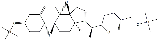 (25R)-3β,26-Bis[(trimethylsilyl)oxy]cholest-5-en-22-one Struktur