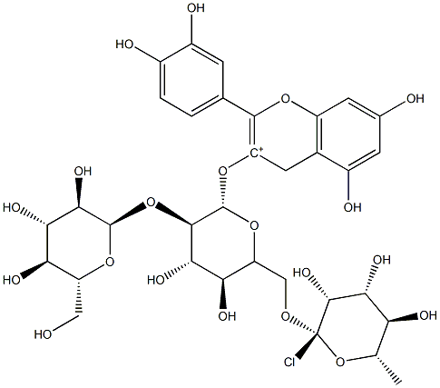 Cyanidin 3-O-2G-glucosylrutinoside Struktur