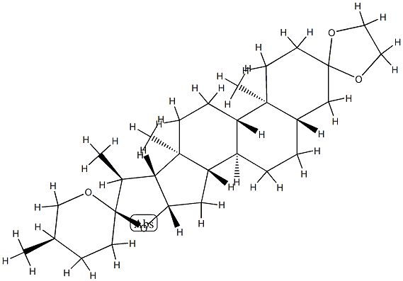 (25R)-5α-Spirostan-3-one 1,2-ethanediyl acetal Struktur