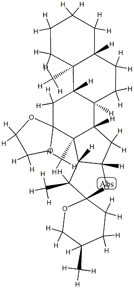 (25R)-5α-Spirostan-12-one 1,2-ethanediyl acetal Struktur