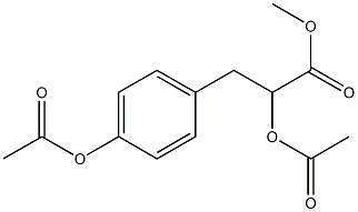 α,4-Bis(acetyloxy)benzenepropanoic acid methyl ester Struktur