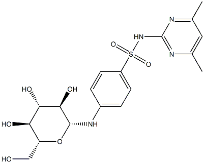 N(4)-glucopyranosylsulfamethazine Struktur