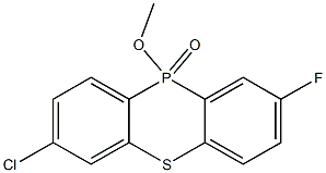 7-Chloro-2-fluoro-10-methoxy-10H-phenothiaphosphine 10-oxide Struktur