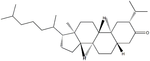 2α-(1-Methylethyl)-5α-cholestan-3-one Struktur