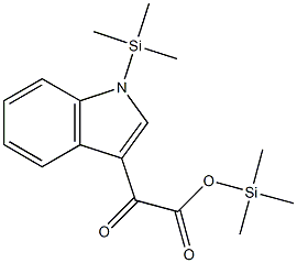 α-Oxo-1-trimethylsilyl-1H-indole-3-acetic acid trimethylsilyl ester Struktur