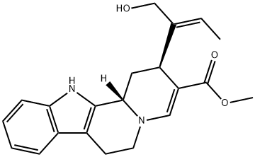 (15β,16E)-16,17,20,21-Tetradehydro-16-(hydroxymethyl)-18,19-secoyohimban-19-oic acid methyl ester Struktur