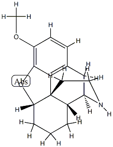 4,5α-Epoxy-3-methoxymorphinan-14-ol Struktur