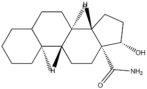 17β-Hydroxyandrostan-18-amide Struktur