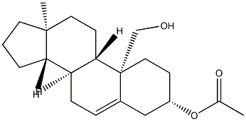 Androst-5-ene-3β,19-diol 3-acetate Struktur