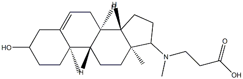 N-(3-Hydroxyandrost-5-en-17-yl)-N-methyl-β-alanine Struktur