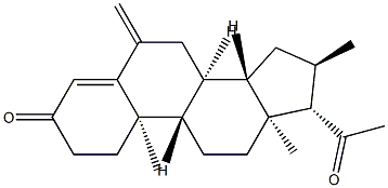 16α-Methyl-6-methylenepregn-4-ene-3,20-dione Struktur