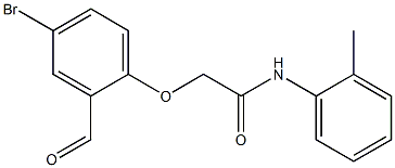 2-(4-bromo-2-formylphenoxy)-N-(2-methylphenyl)acetamide Struktur