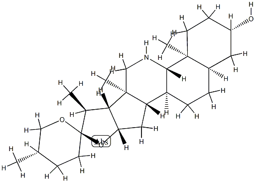 (25S)-11-Aza-5β-spirostan-3β-ol Struktur