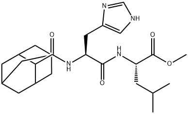 N-[[Tricyclo[3.3.1.13,7]decan-2-yl]carbonyl]-L-His-L-Leu-OMe Struktur