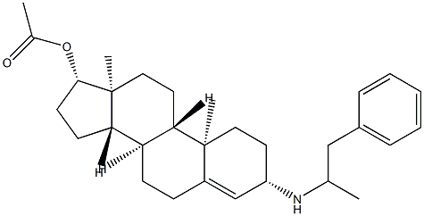 3β-[(1-Methyl-2-phenylethyl)amino]androst-4-en-17β-ol acetate Struktur