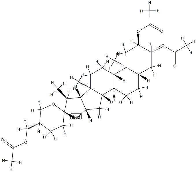 (25S)-5α-Spirostane-2α,3β,27-triol triacetate Struktur