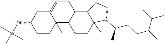 [[(24ξ)-Ergost-5-en-3β-yl]oxy]trimethylsilane Struktur