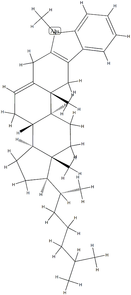 1'-Methyl-1'H-cholest-2-eno[3,2-b]indol-5-ene Struktur