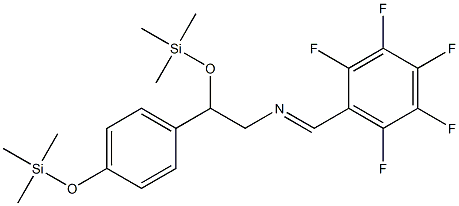 N-[(Pentafluorophenyl)methylene]-β,4-bis[(trimethylsilyl)oxy]benzeneethanamine Struktur