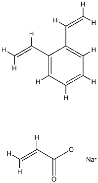 2-Propenoic acid, polymer with diethenylbenzene, sodium salt Struktur