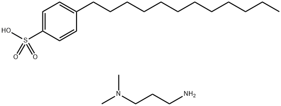 Benzenesulfonic acid, 4-dodecyl-, compd. with N,N-dimethyl-1,3-propanediamine (1:1) Struktur