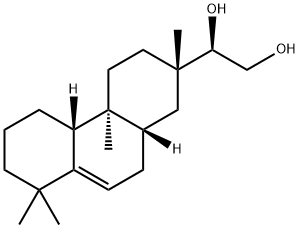 (R)-1-[(2S)-1,2,3,4,4a,4bα,5,6,7,8,10,10aα-Dodecahydro-2,4aβ,8,8-tetramethylphenanthren-2-yl]-1,2-ethanediol Struktur