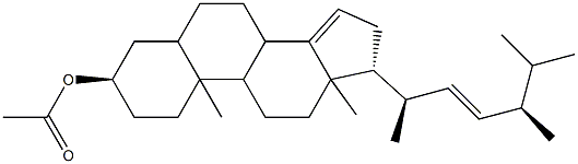 (22E)-5β-Ergosta-14,22-dien-3α-ol acetate Struktur