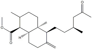 (1S)-1,2,3,4,4a,5,6,7,8,8aβ-Decahydro-1α,4aβ-dimethyl-6-methylene-5β-[(3S)-3-methyl-5-oxohexyl]-1β-naphthalenecarboxylic acid methyl ester Struktur