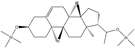 [(Pregn-5-ene-3α,20-diyl)bisoxy]bis(trimethylsilane) Struktur