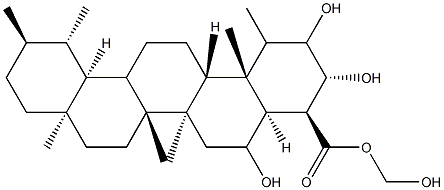 2,3β,6,23-Tetrahydroxyurs-24-oic acid methyl ester Struktur