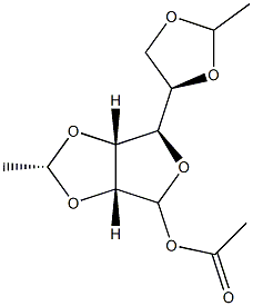 2-O,3-O:5-O,6-O-Di[(R)-ethylidene]-β-D-allofuranose acetate Struktur