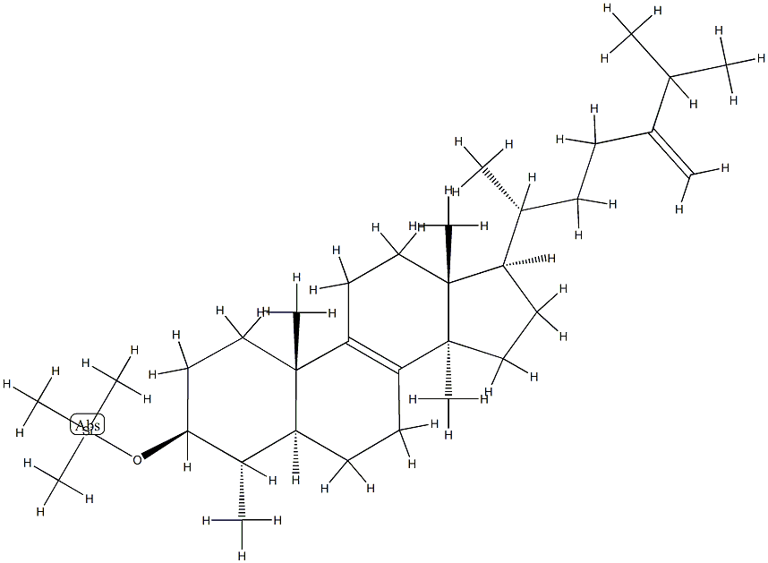 [(4α,14-Dimethyl-5α-ergosta-8,24(28)-dien-3β-yl)oxy]trimethylsilane Struktur