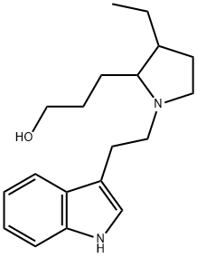 3-Ethyl-1-[2-(1H-indol-3-yl)ethyl]pyrrolidine-2-(propan-1-ol) Struktur