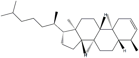 4α-Methyl-5α-cholest-2-ene Struktur