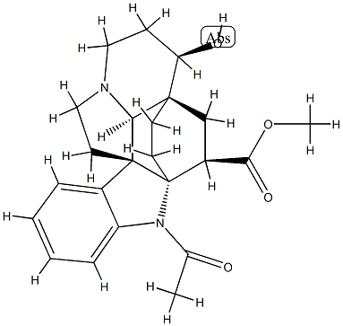 (2α,3β,5α,6β)-1-Acetyl-6-hydroxyaspidofractinine-3-carboxylic acid methyl ester Struktur