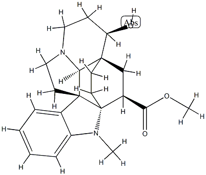 (2α,3β,5α,6β)-6-Hydroxy-1-methylaspidofractinine-3-carboxylic acid methyl ester Struktur